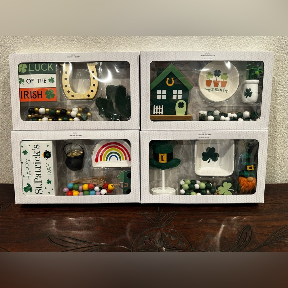 FULL SET Kirkton House St. Patrick’s Day Tier Tray Objects Aldi Decor Props